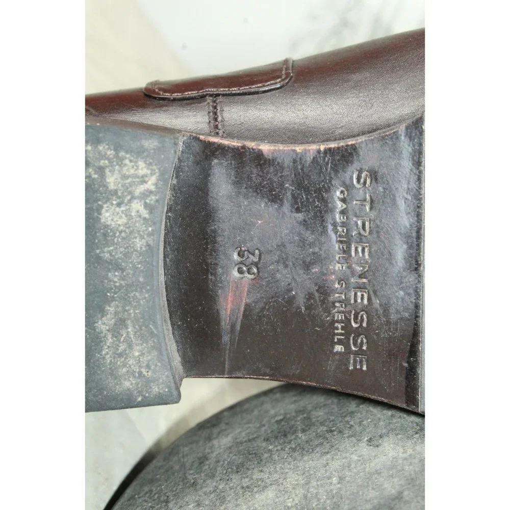 Strenesse Gabriele Strehle Brown Soft Leather Knee High Boots Size 7.5 - Picture 8 of 9